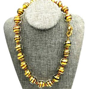 ❤️ Gorgeous foil glass bead necklace ❤️